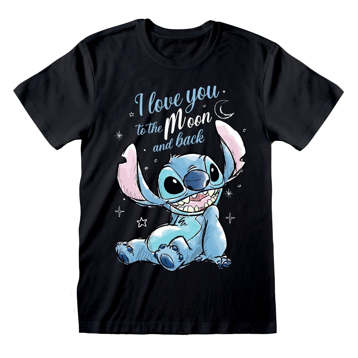 DISNEY STITCH - I LOVE YOU TO THE MOON AND BACK T-SHIRT