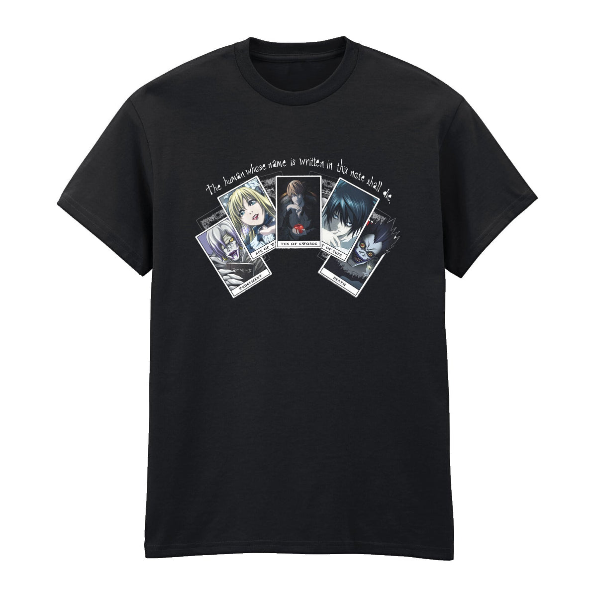 DEATH NOTE - PLAYING CARDS - BLACK T-SHIRT