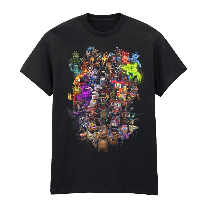 FIVE NIGHTS AT FREDDY'S ALL CHARACTERS - T-SHIRT