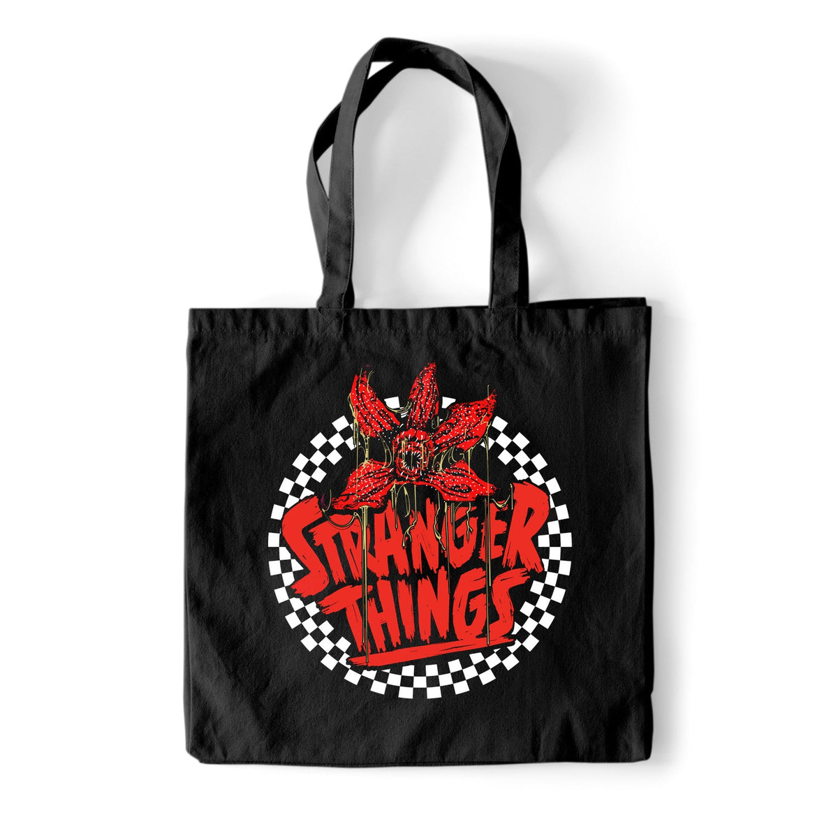 STRANGER THINGS - CHECKERED CIRCLE TOTEBAG