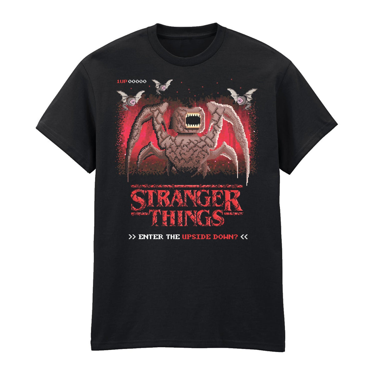 STRANGER THINGS - 8 BIT UPSIDE DOWN T-SHIRT