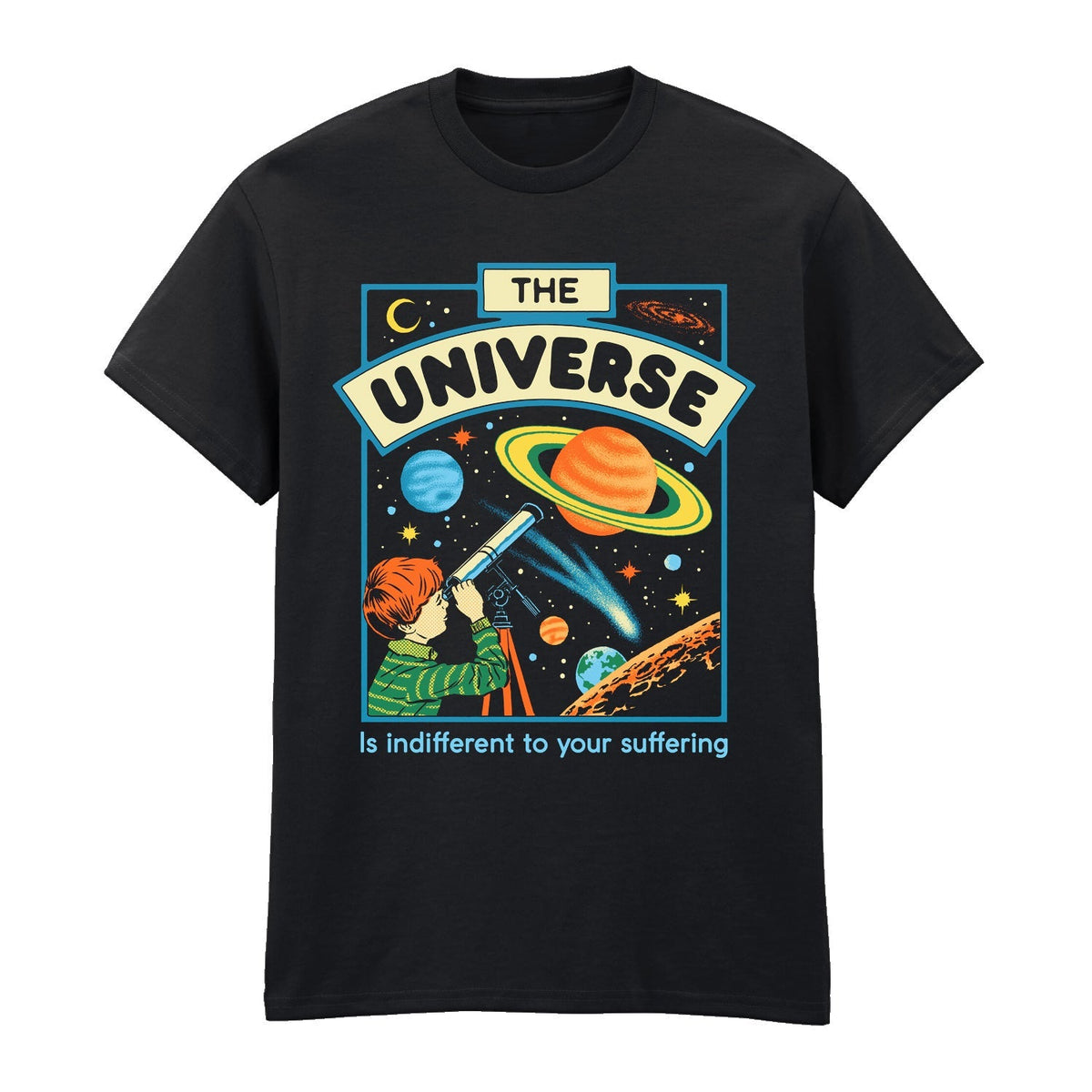 STEVEN RHODES - UNIVERSE BLACK T-SHIRT
