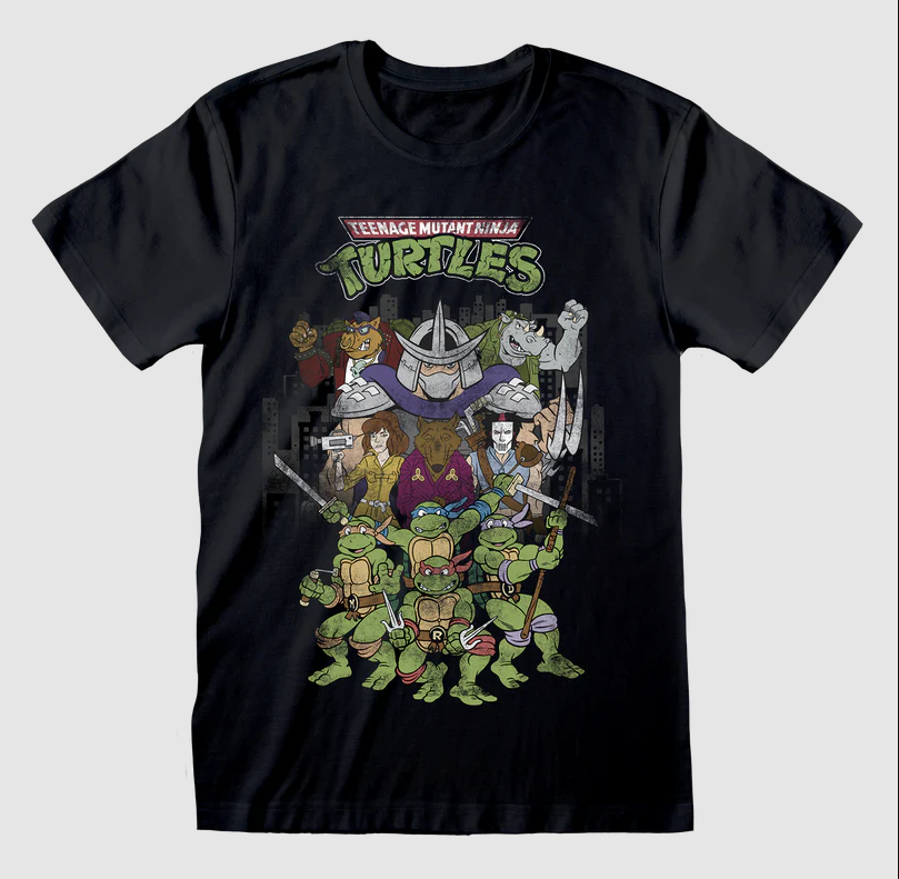 TEENAGE MUTANT NINJA TURTLES RETRO CARTOON POSTER T-SHIRT