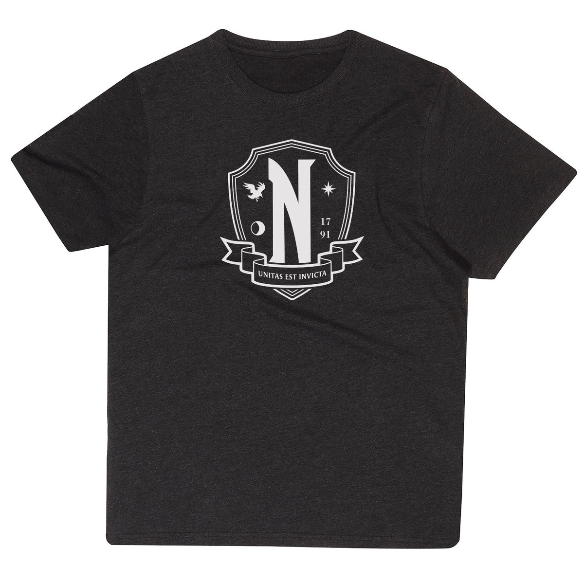 WEDNESDAY - NEVERMORE WHITE EMBLEM T-SHIRT