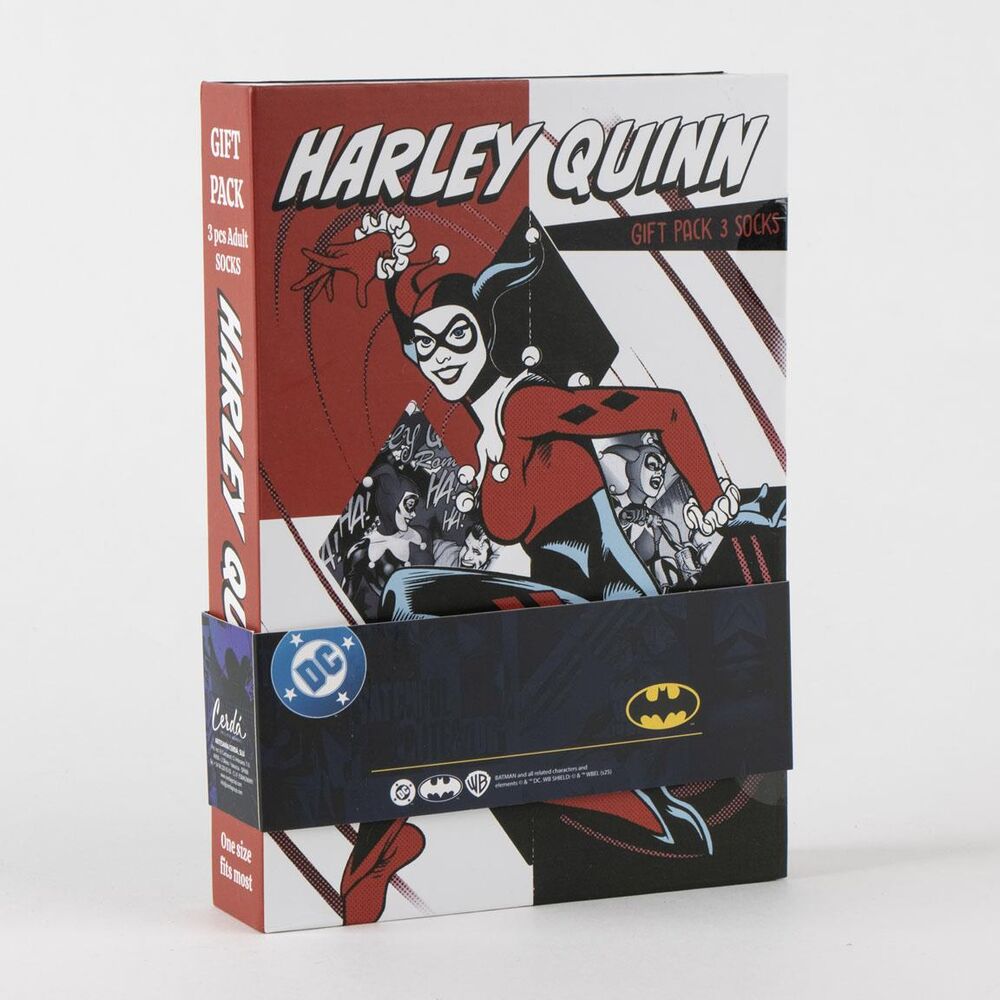 DC Comics Harley Quinn 3 pak sokker 36/43