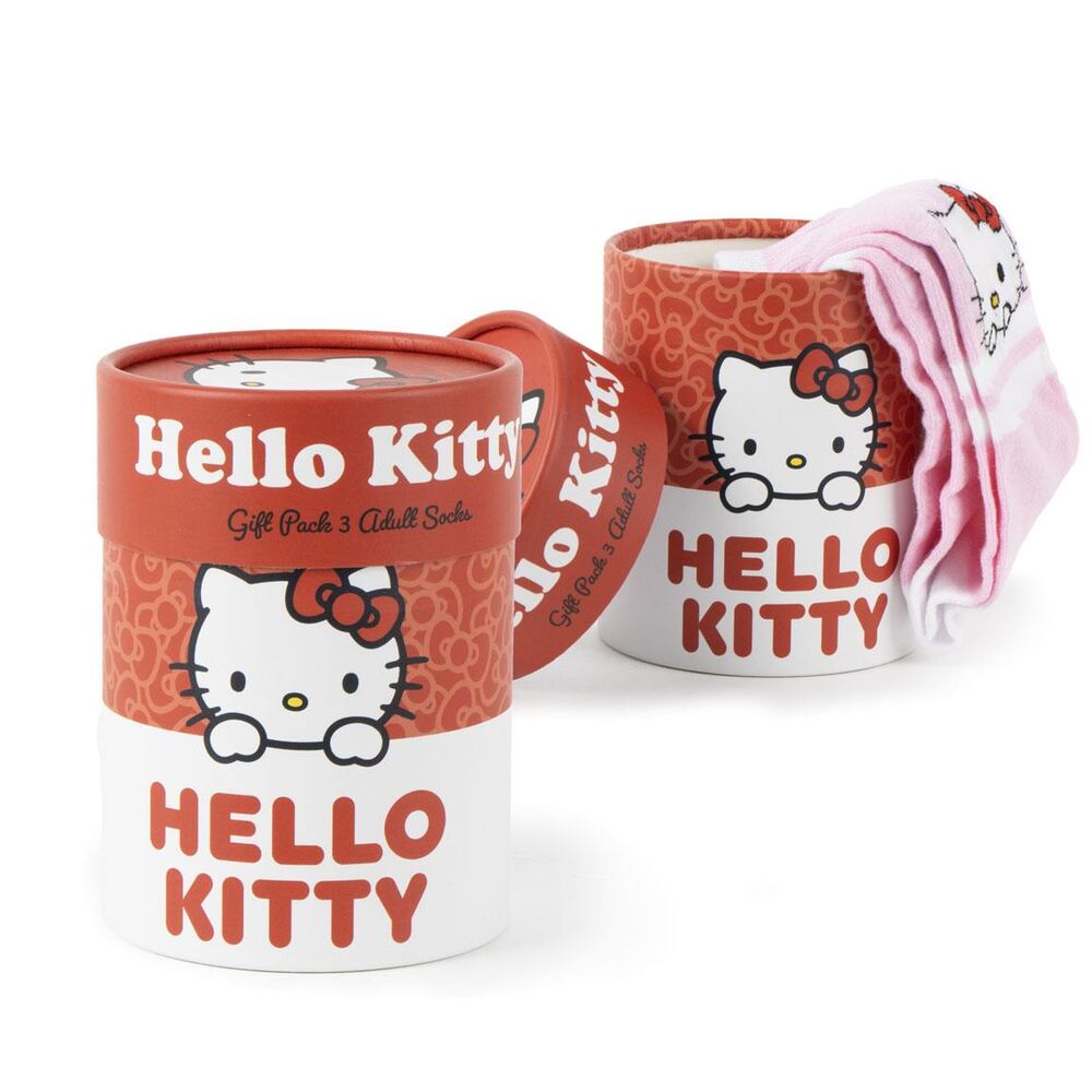 Hello Kitty 3 pak sokker 36/43
