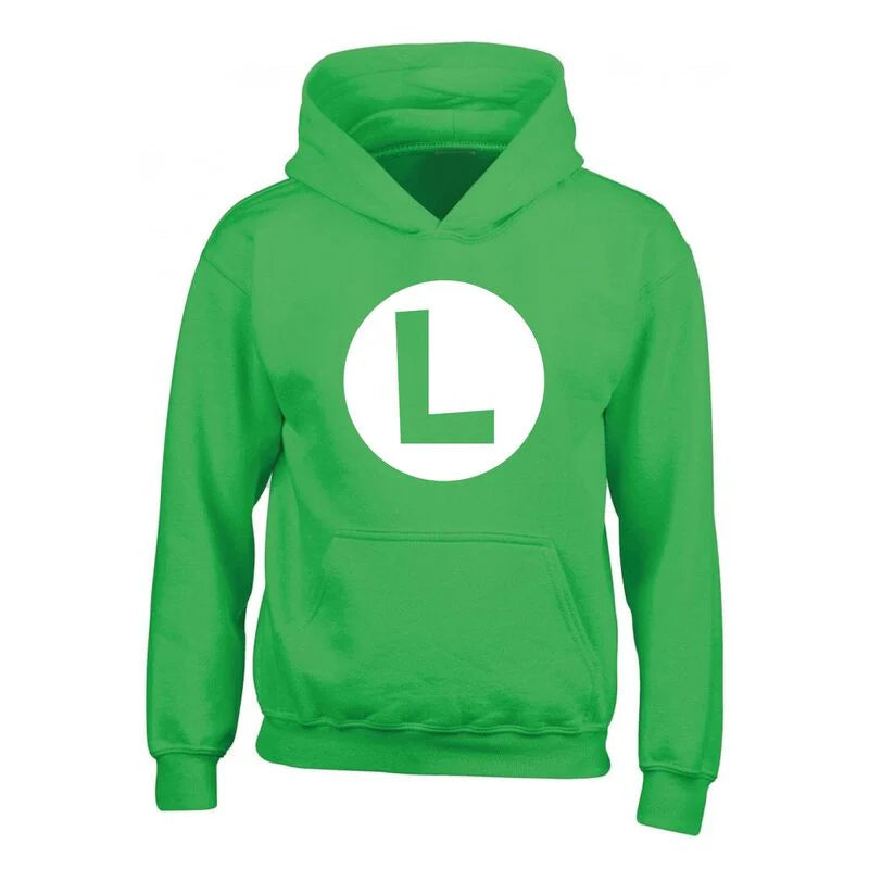 SUPER MARIO LUIGI BADGE - KIDS HOODIE