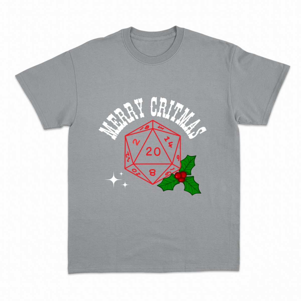 Merry Critmas T-shirt – Rollespils T-shirt – produktbillede 3