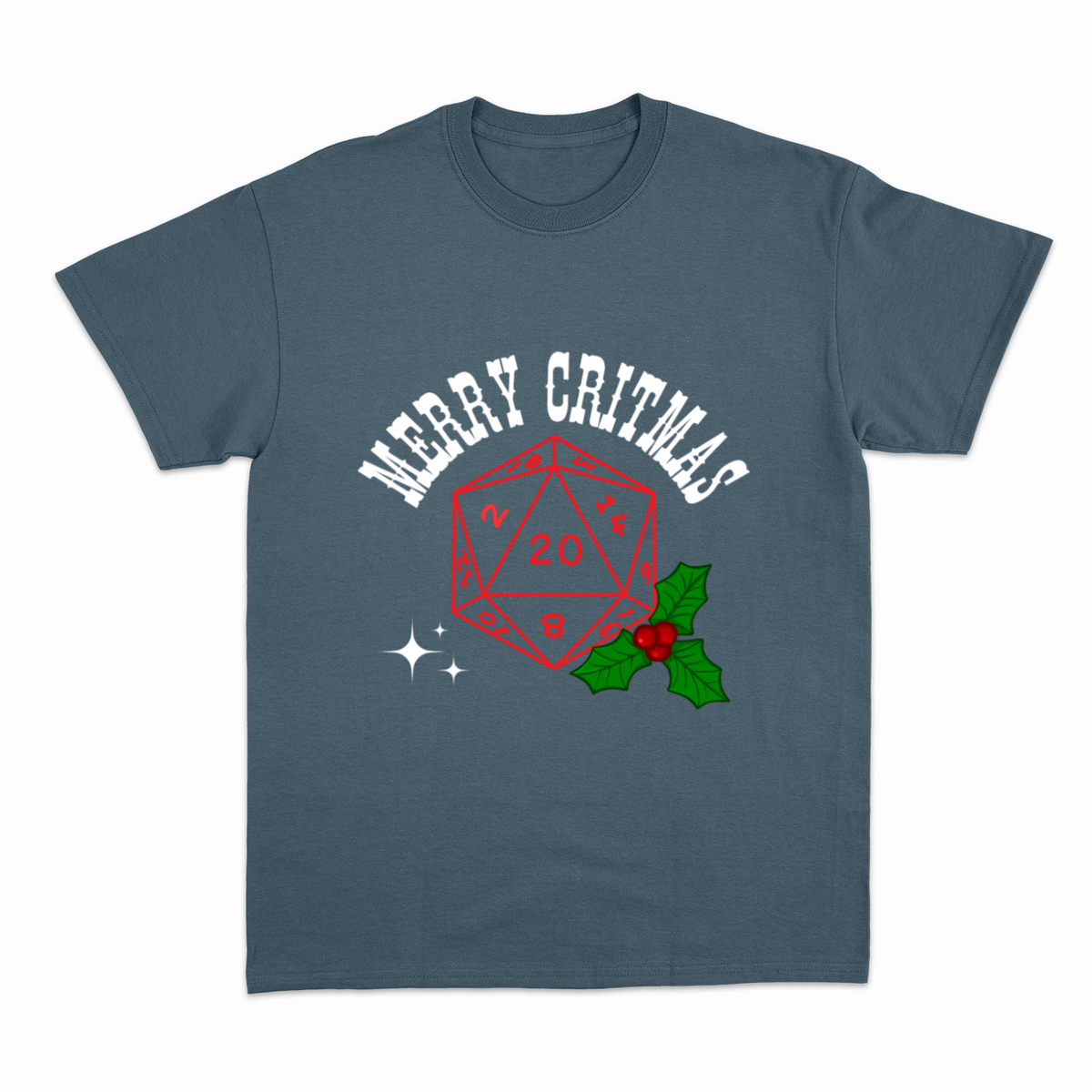 Merry Critmas T-shirt – Rollespils T-shirt – produktbillede 15