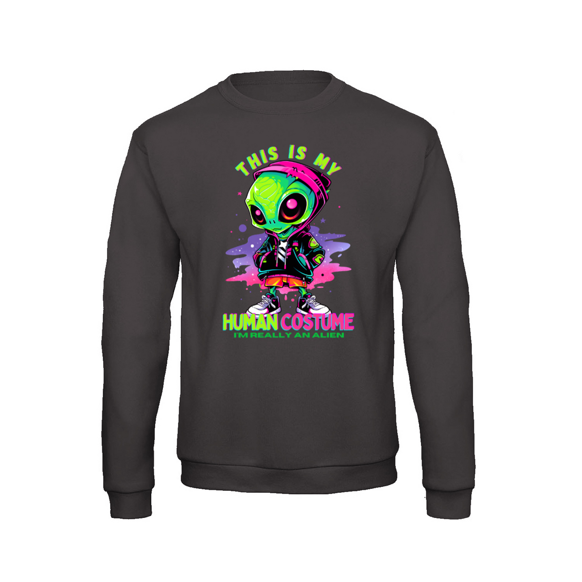 Human Costume sweatshirt – Sjovt statement – produktbillede 7