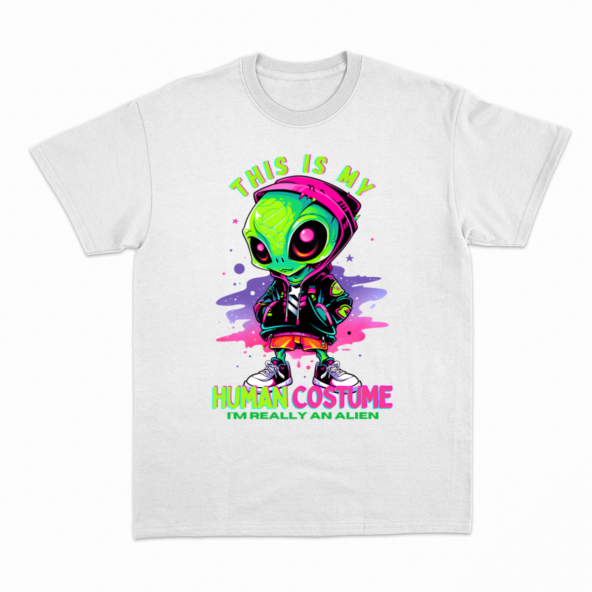 Human Costume T-shirt – Sjov statement T-shirt – produktbillede 21