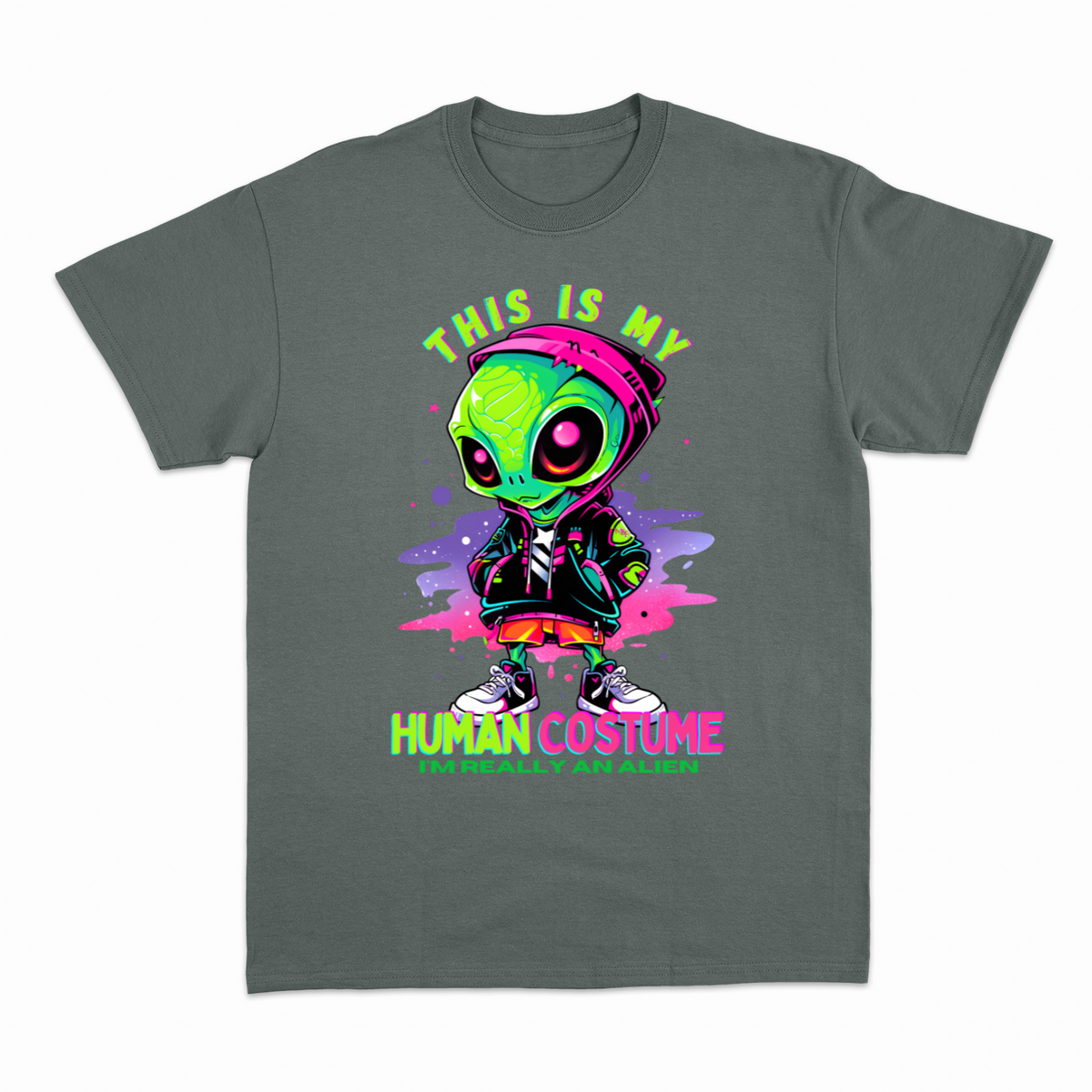 Human Costume T-shirt – Sjov statement T-shirt – produktbillede 16