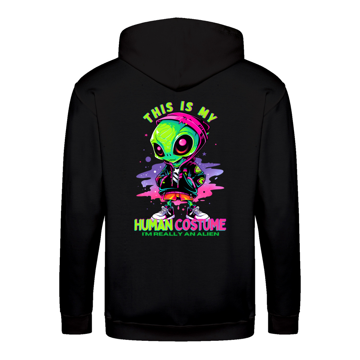 Human Costume zip hoodie – Sjovt statement
