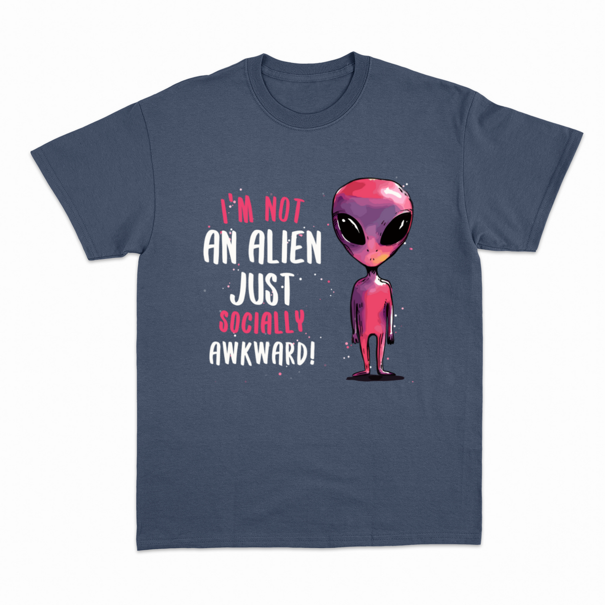 Socially Awkward Alien T-shirt – Sjov Alien T-shirt – produktbillede 17