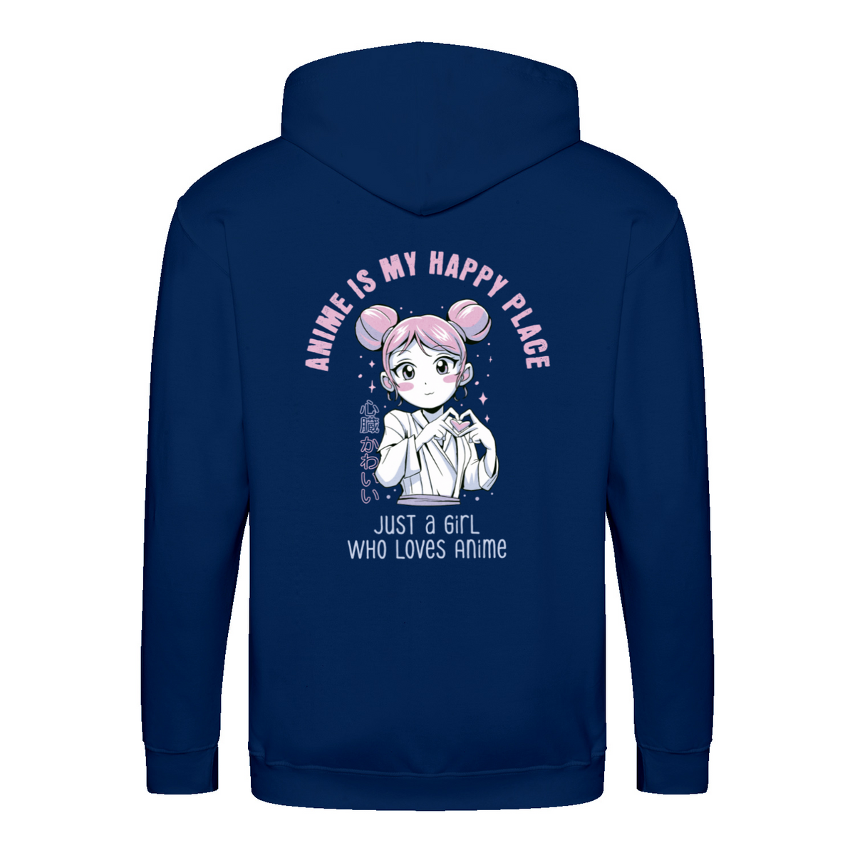 Just A Girl Who Loves Anime zip hoodie – Anime – produktbillede 4