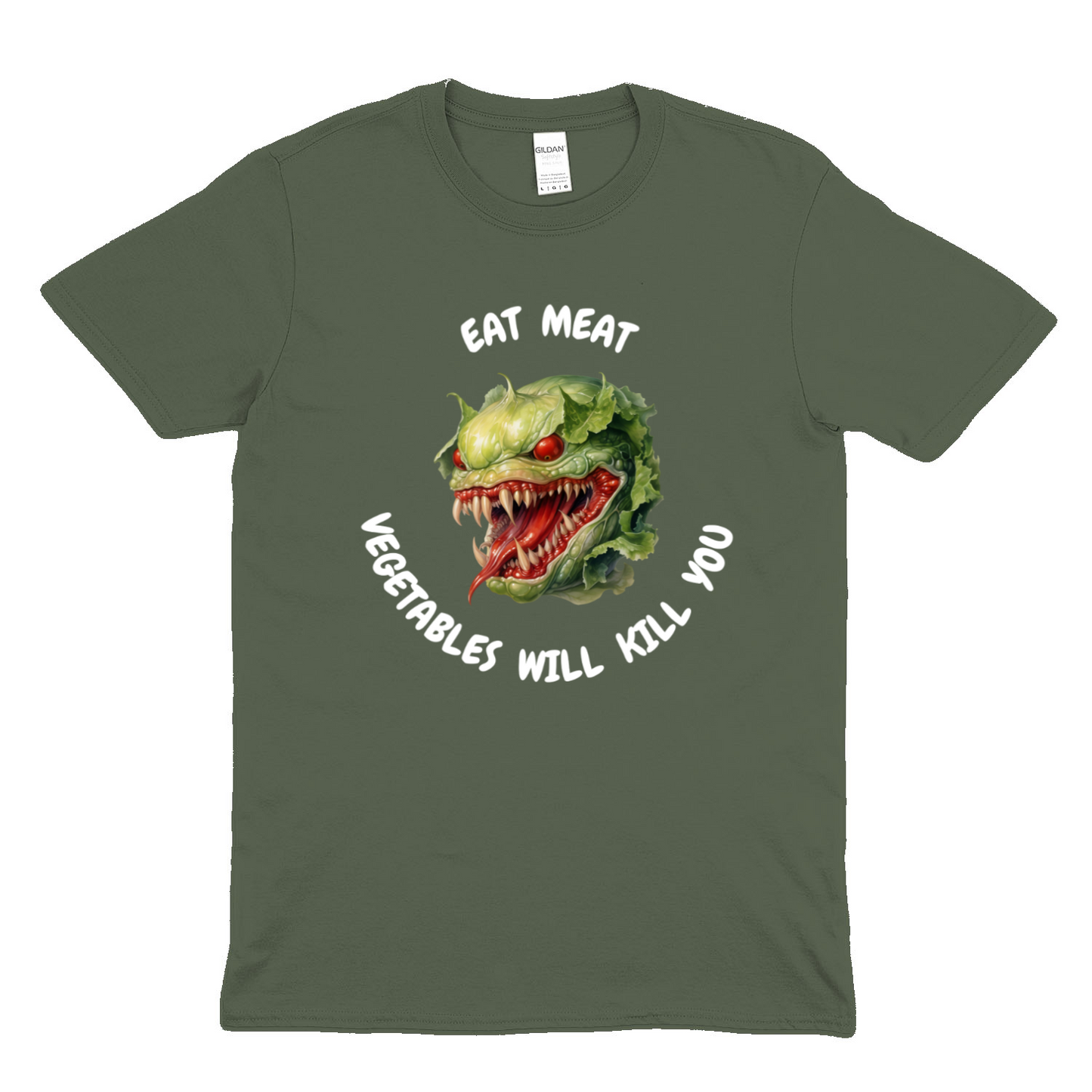 VEGETABLES WILL KILL YOU (2) - Soft Unisex T-Shirt