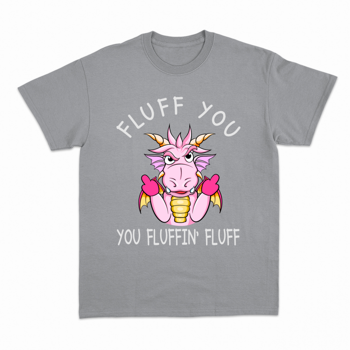 Funny Dragon 2 T-shirt – Sjov statement T-shirt – produktbillede 3