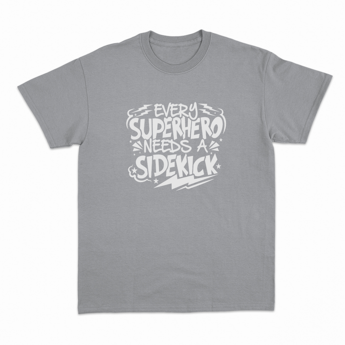 Superhero Needs a Sidekick T-shirt – Sjov statement T-shirt – produktbillede 18