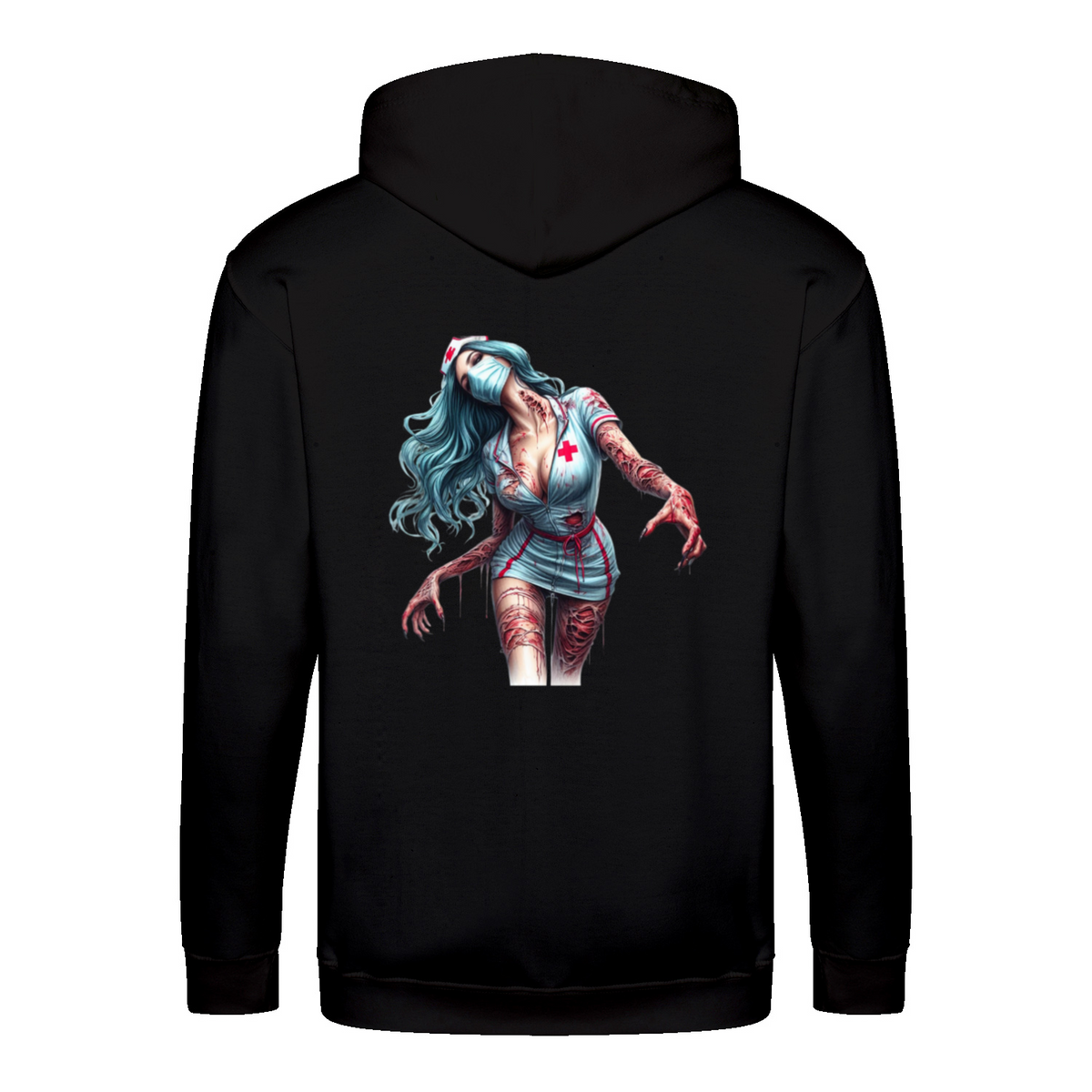 Zombie Nurse zip hoodie – Horror – produktbillede 5