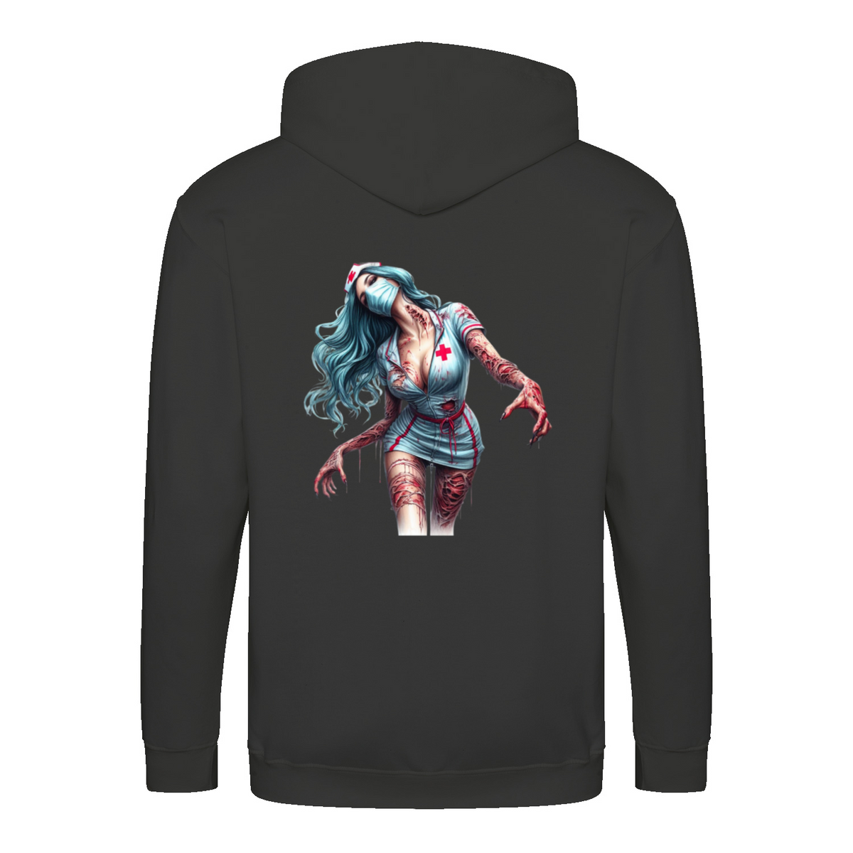 Zombie Nurse zip hoodie – Horror – produktbillede 7
