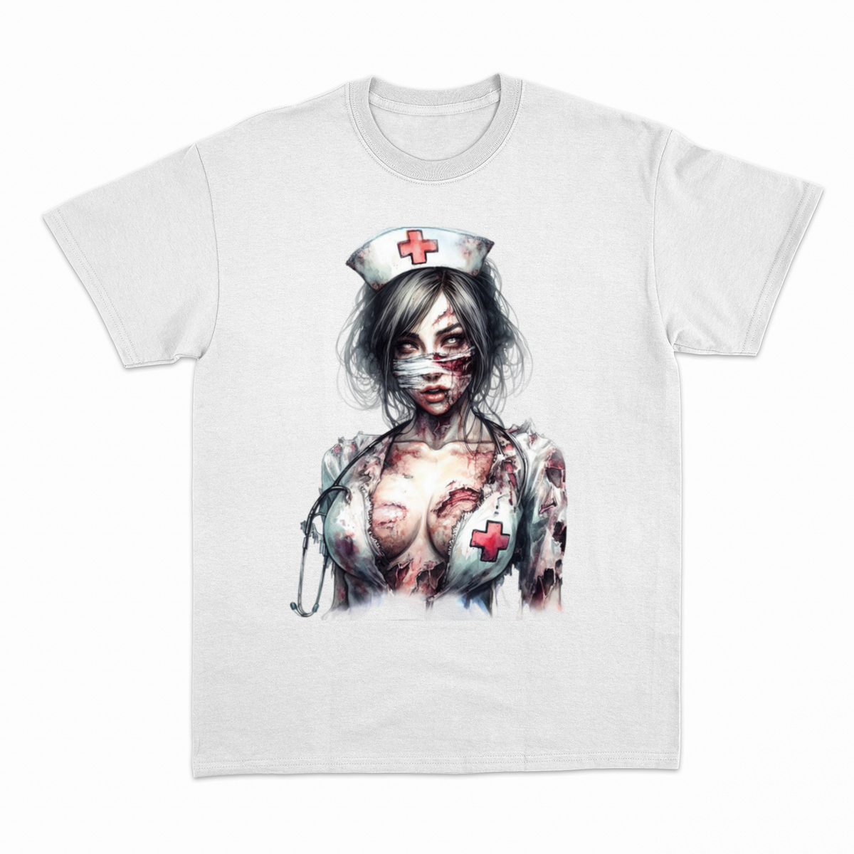 Zombie Nurse 2 T-shirt – Horror T-shirt – produktbillede 3