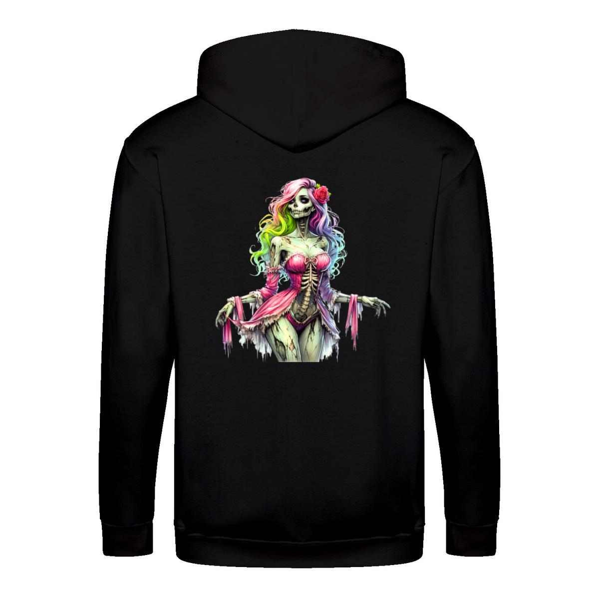 Zombie Woman zip hoodie – Horror – produktbillede 5