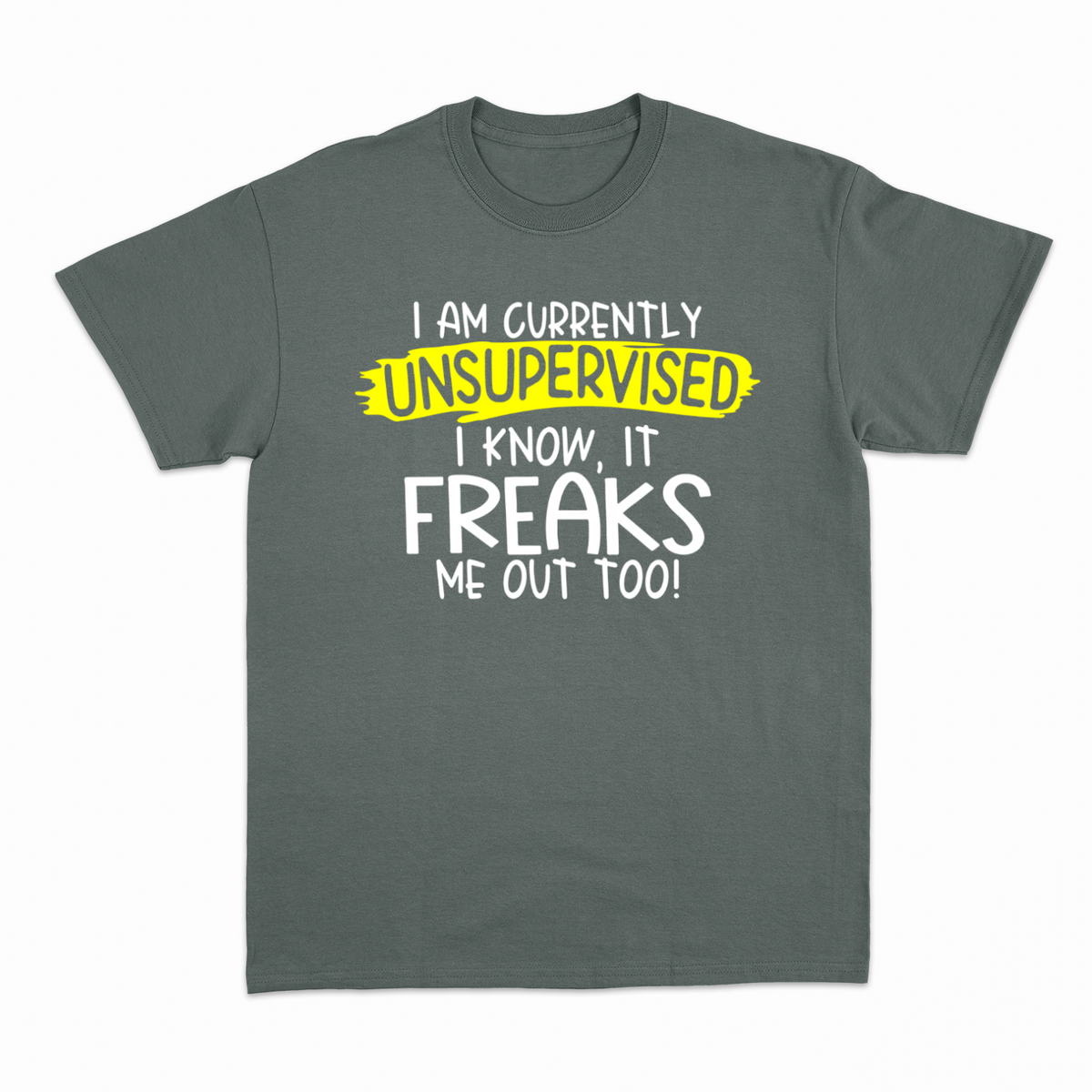 Unsupervised T-shirt – Sjov statement T-shirt – produktbillede 3