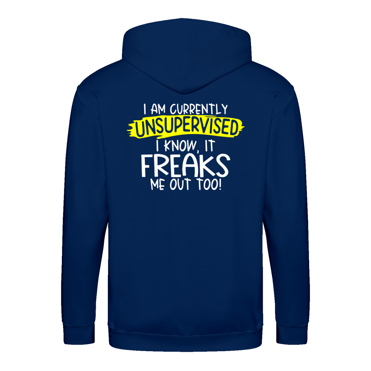 Unsupervised zip hoodie – Sjovt statement