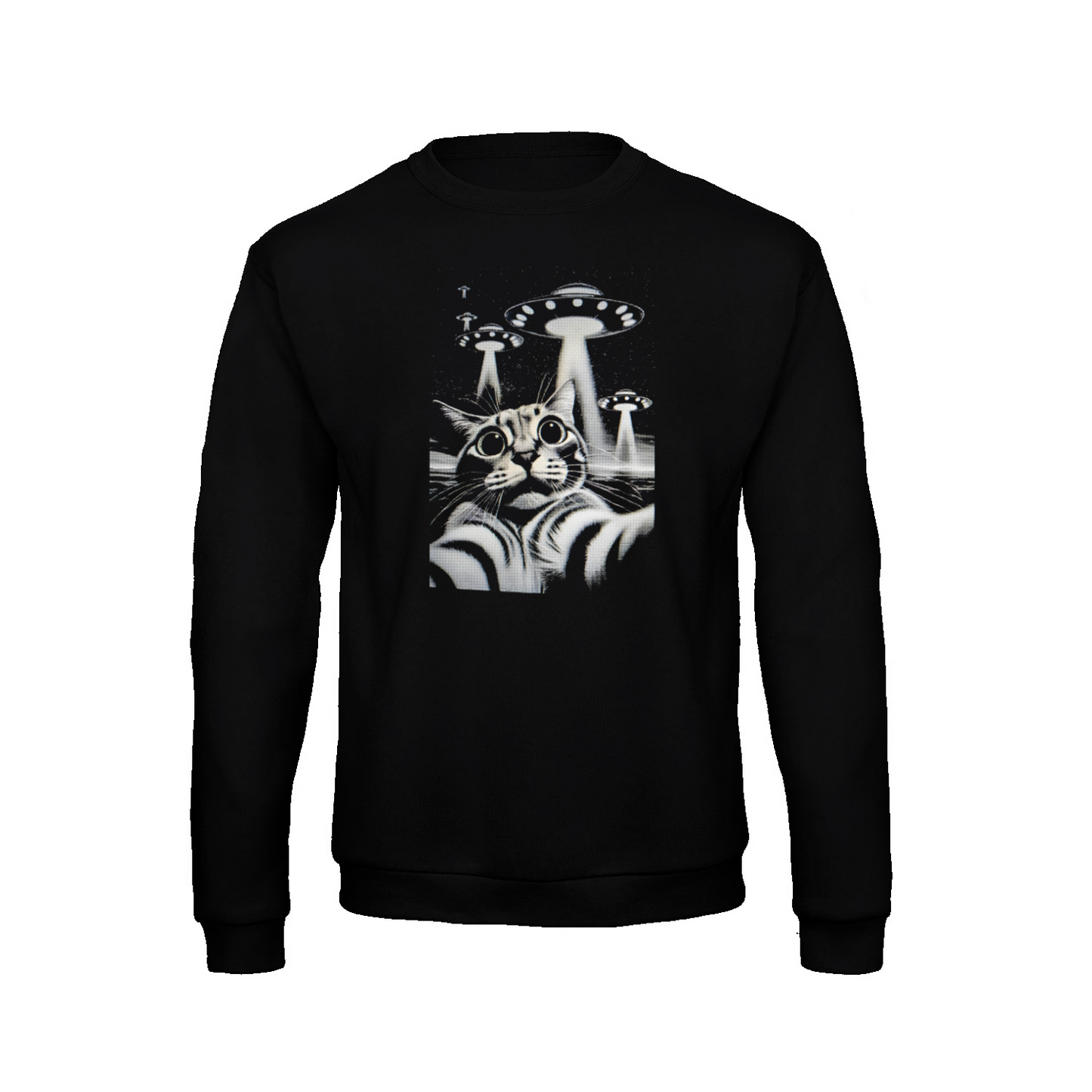 Cat selfie UFO - Long sleeve t-shirt soft