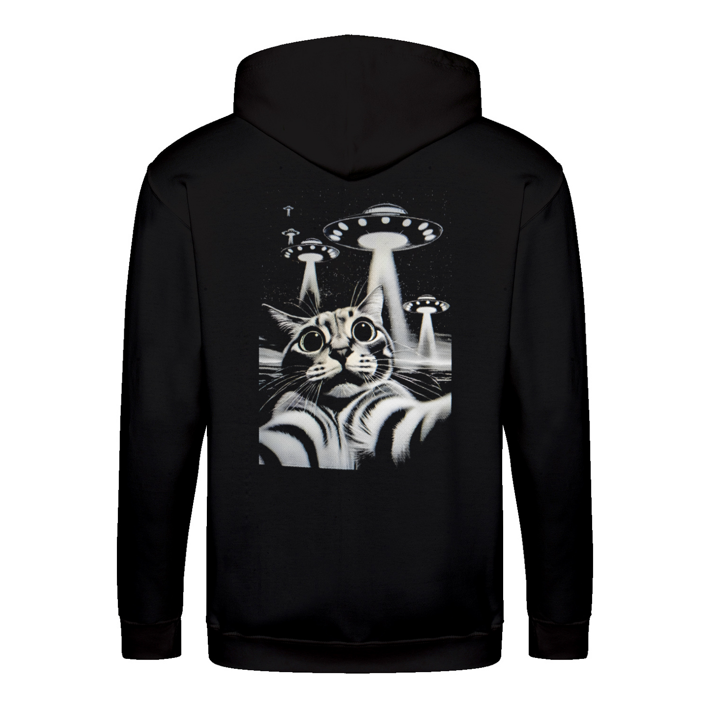 Cat selfie UFO - Zip-Hoodie