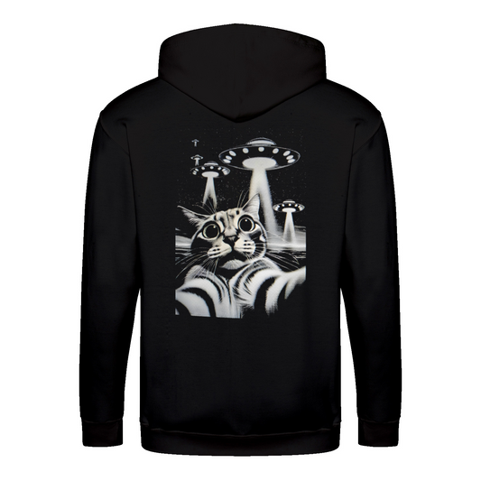 Cat selfie UFO - Zip-Hoodie