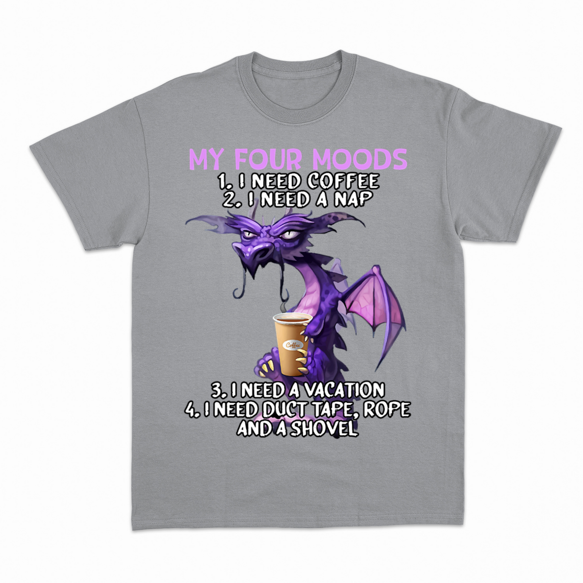 Four Moods T-shirt – Sjov statement T-shirt