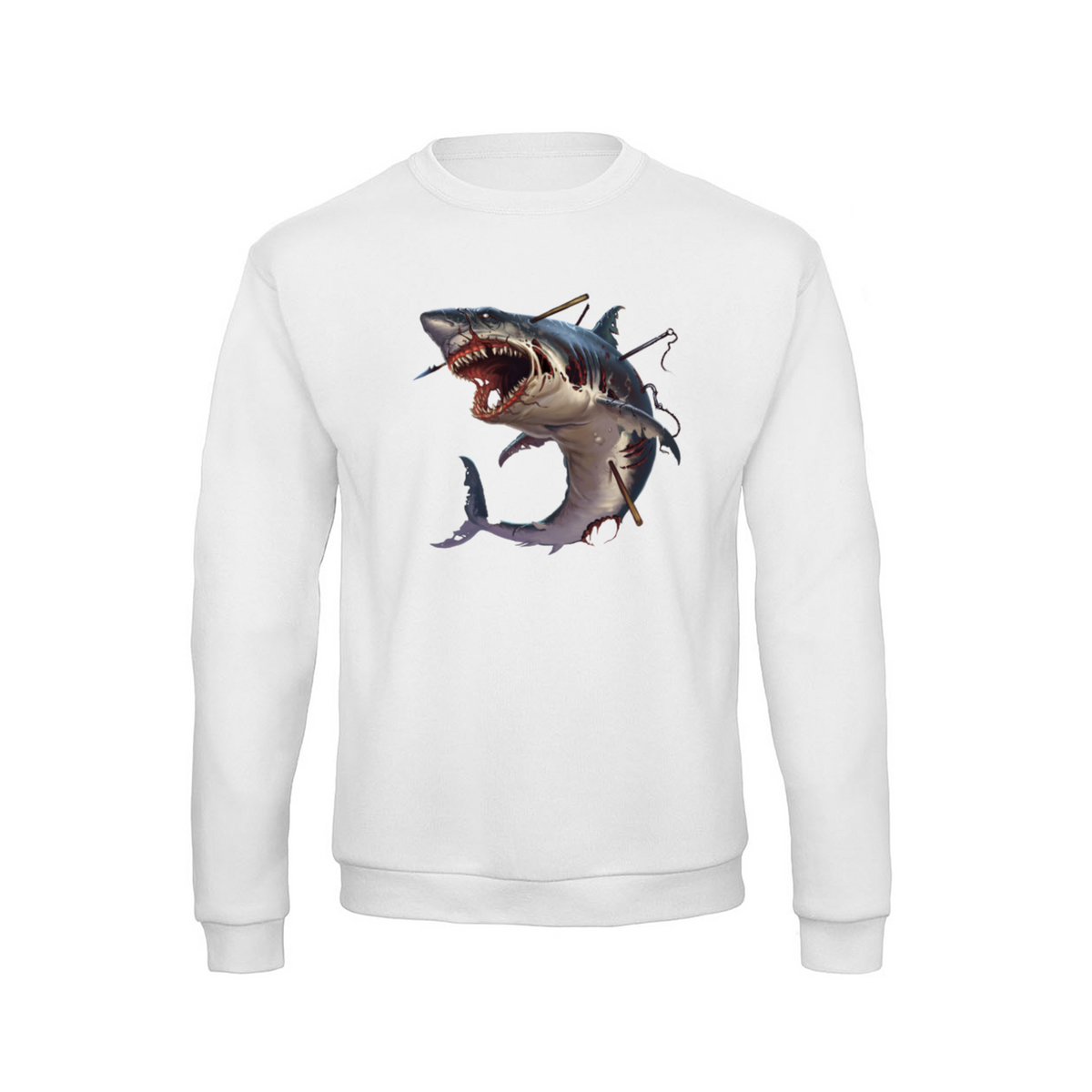 Zombie Shark sweatshirt – Horror – produktbillede 30