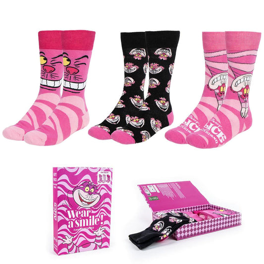 DISNEY Alice i eventyrsland sokker i fed boks 3 stk - DISNEY Alice in wonderland socks pack 3