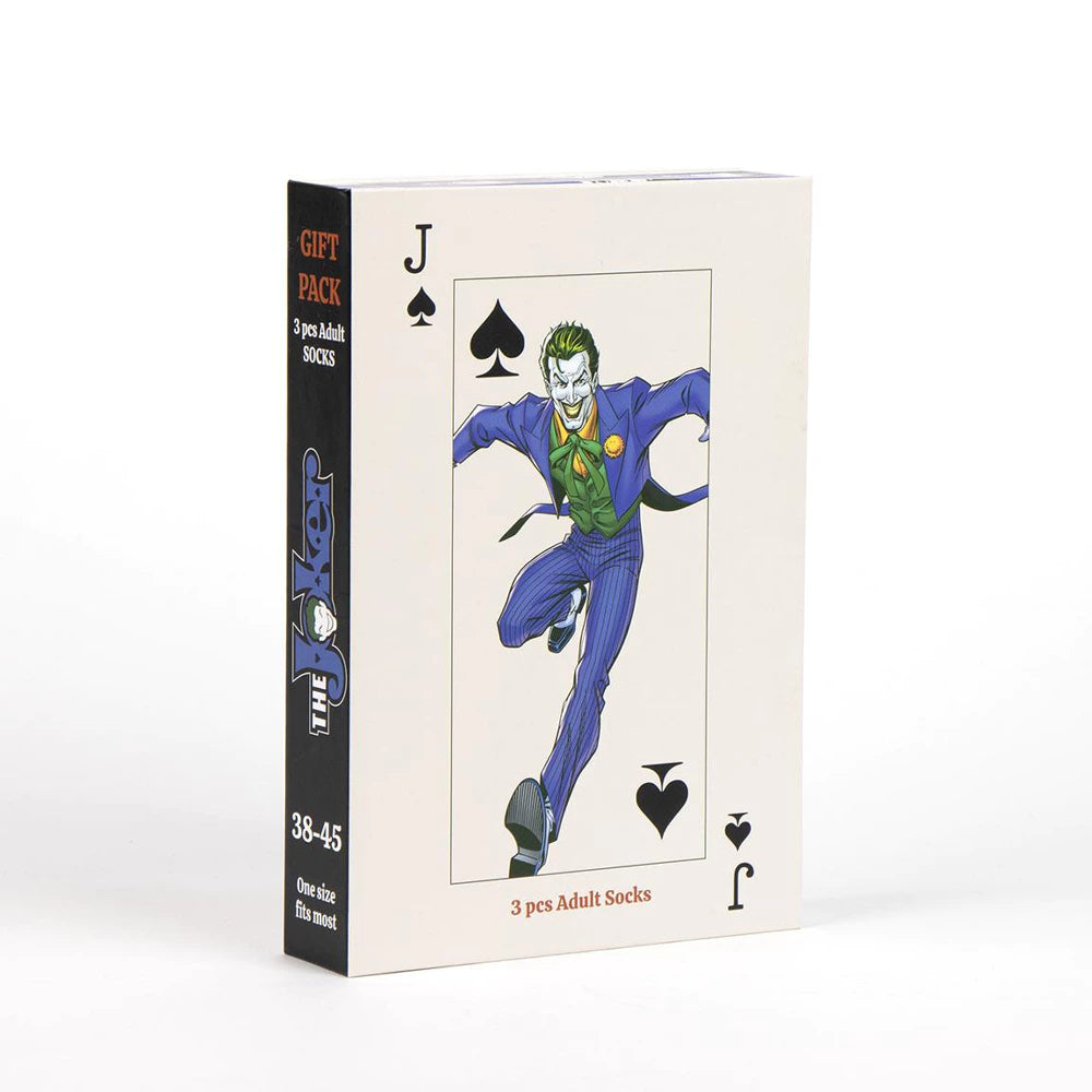 BATMAN - socks pack 3 pieces joker / BATMAN/JOKER sokker i fed boks med 3 stk. – produktbillede 2
