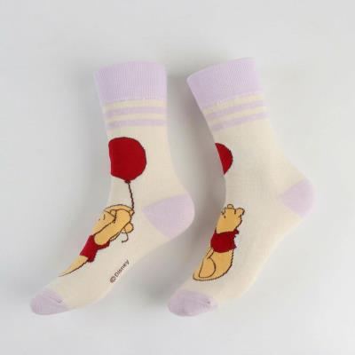 Winnie the Pooh 3-pak sokker – lilla design