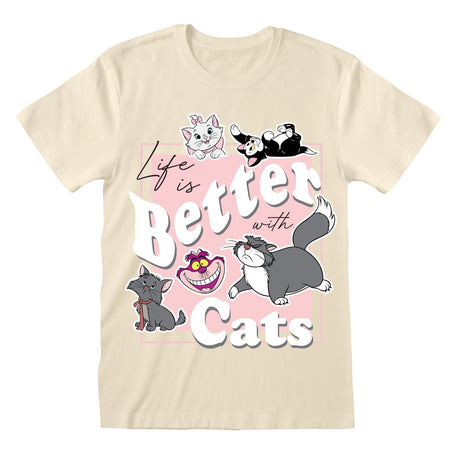 DISNEY - LIFE IS BETTER WITH CATS T-SHIRT