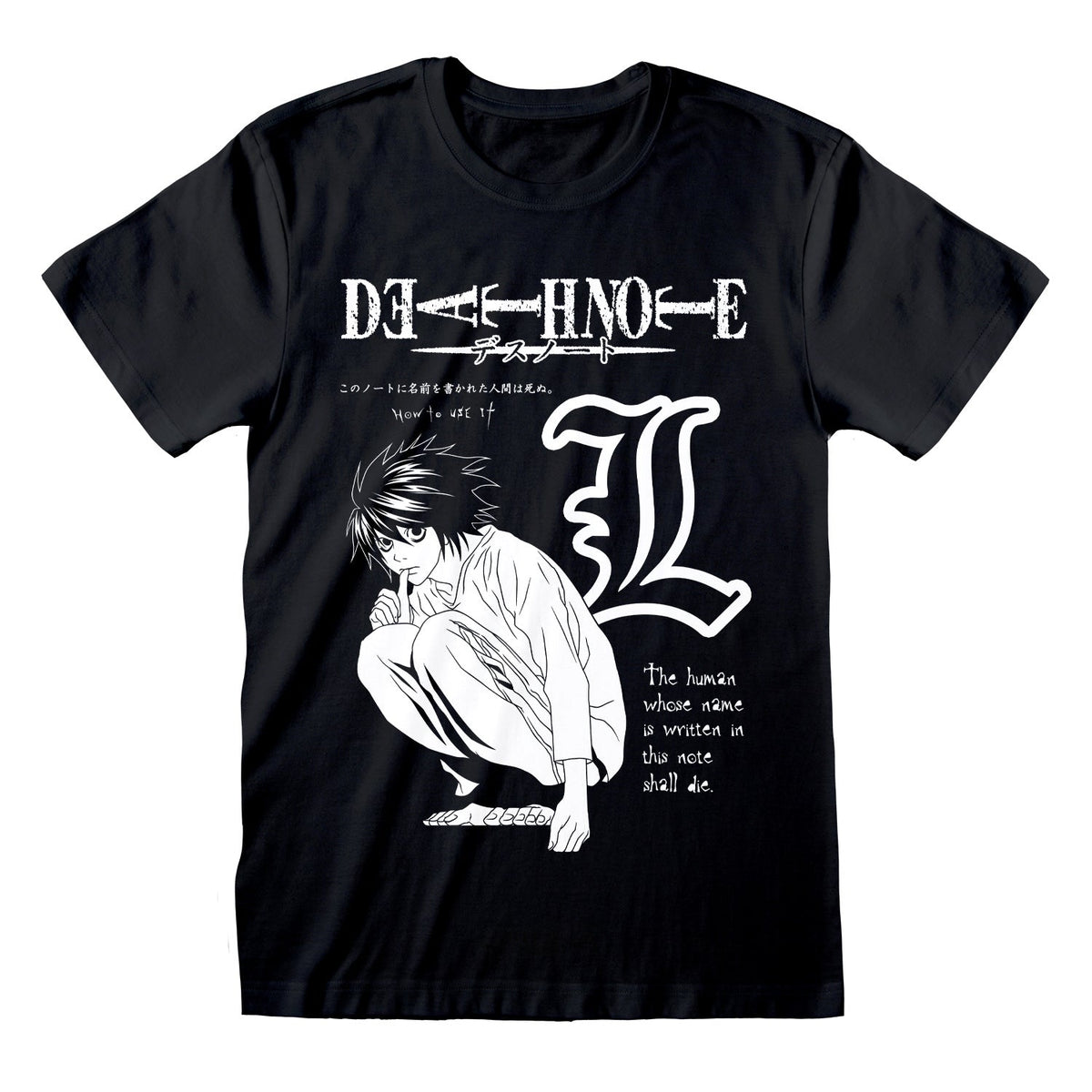 DEATH NOTE - MONO DRAWING T-SHIRT