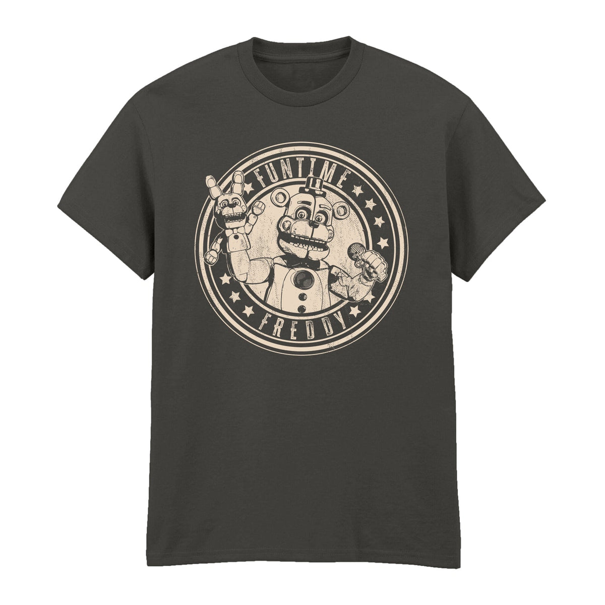 FIVE NIGHTS AT FREDDY'S - FUNTIME FREDDY DISTRESS T-SHIRT