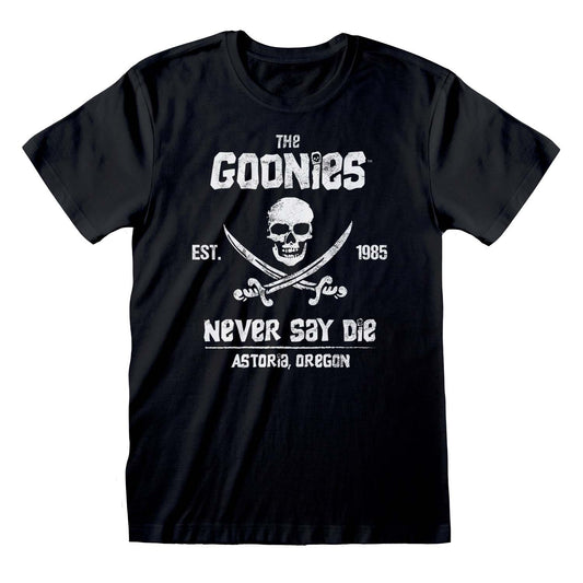 Goonies, The - Never Say Die (Unisex Black T-Shirt)