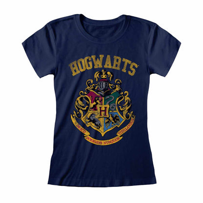 Harry Potter – Hogwarts Faded Crest (Fitted T Shirt)