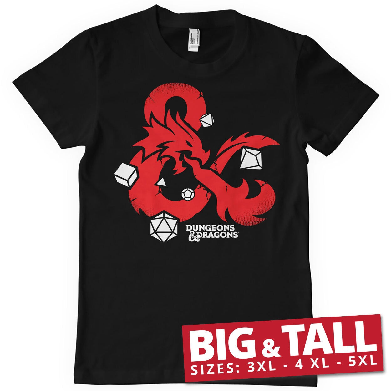 D&D / Dungeons & Dragons T-shirt - Dices T-Shirt - Big & Tall T-Shirt