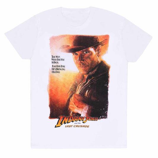 Indiana Jones - The Last Crusade Poster (Unisex White T-Shirt)