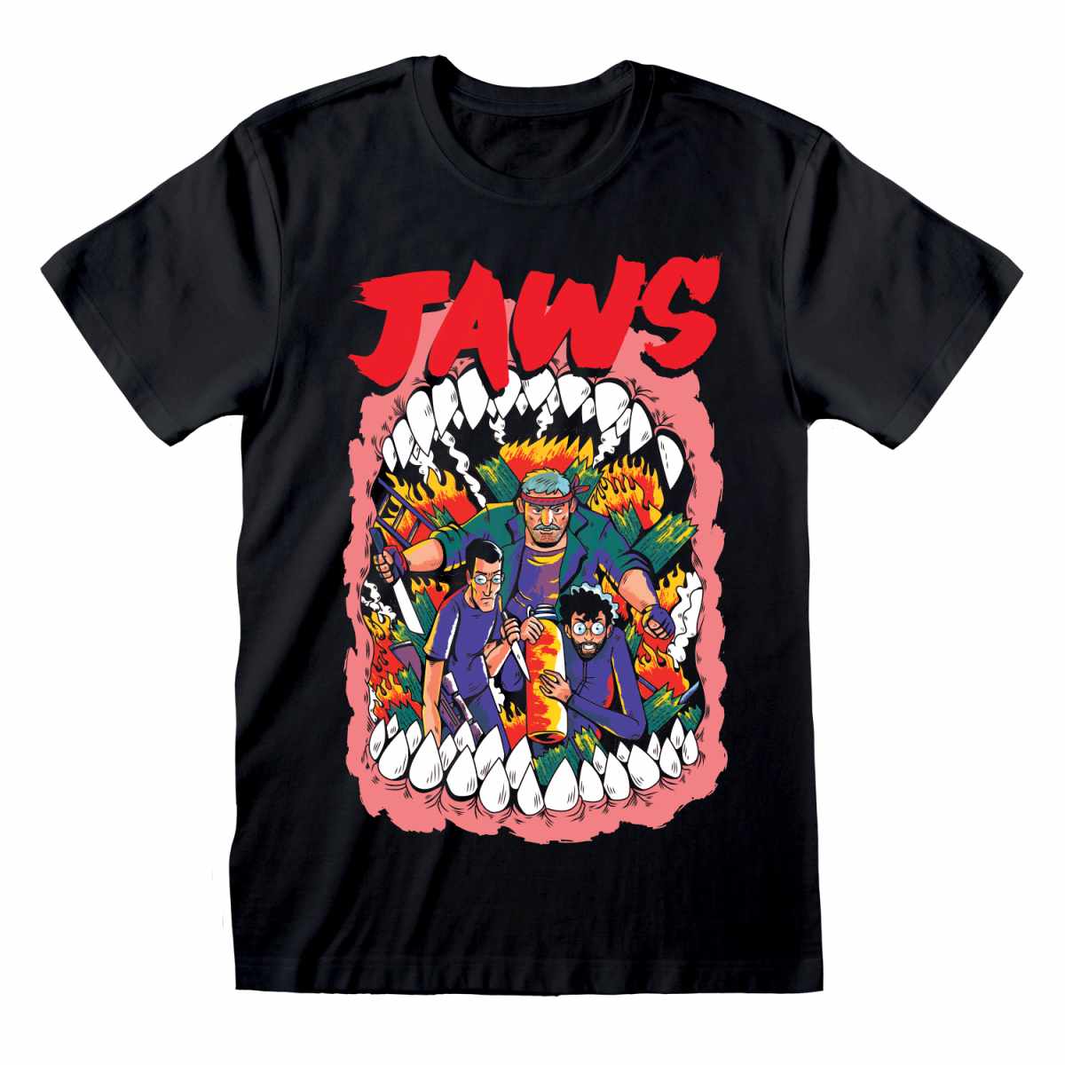 Jaws – Stylised Poster (Unisex Black T-Shirt)