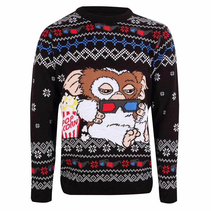 Gremlins Gizmo Popcorn julestrik – Gremlins Christmas Jumper