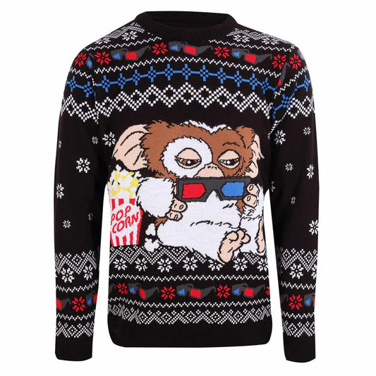 Gremlins Gizmo Popcorn julestrik – Gremlins Christmas Jumper