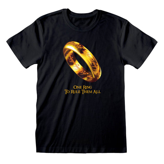 Lord Of The Rings - One Ring To Rule Them All (Unisex Black T-Shirt)