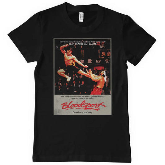 Bloodsport Vintage Poster T-Shirt - Printet er meget "plastik"