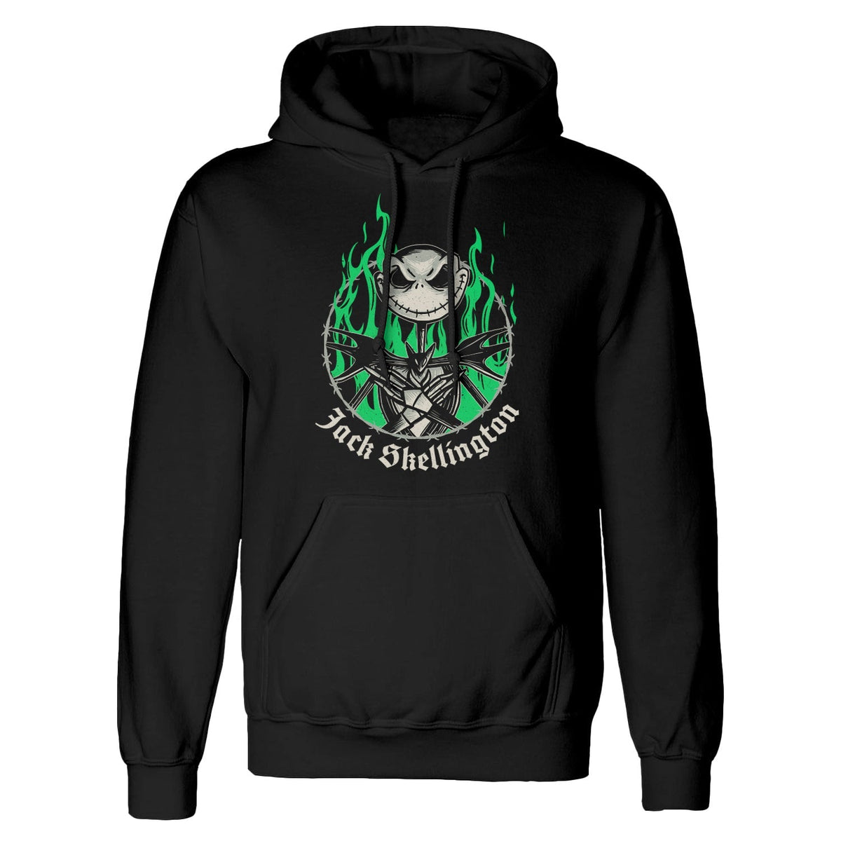 NIGHTMARE BEFORE CHRISTMAS, THE - GREEN FLAMES HOODIE