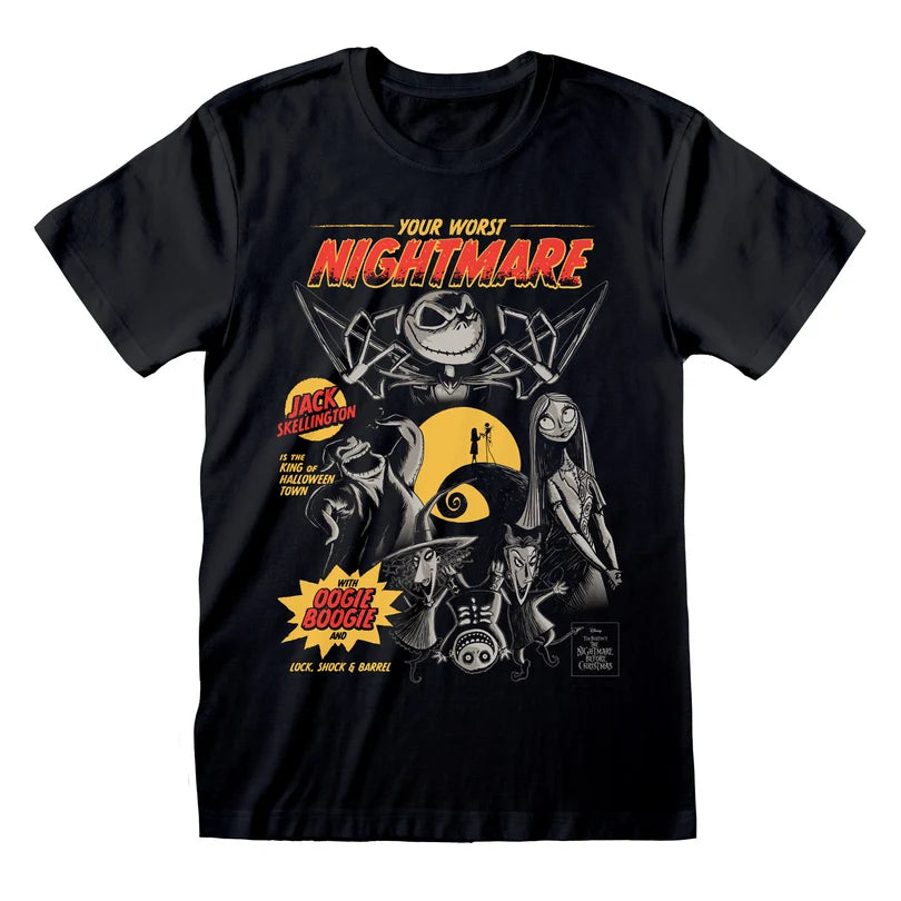 The Nightmare Before Christmas Retro Comic Style T-Shirt